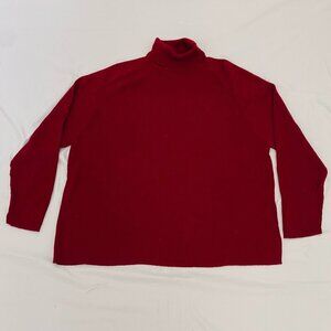 Valerie Stevens II women's merino wool turtleneck, garnet red, Size 3X, luxury
